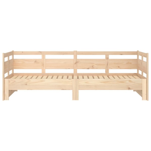 Sofá cama extraíble madera maciza de pino 2x(80x200) cm