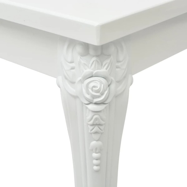 Mesa de comedor 116x66x76 cm blanco brillante