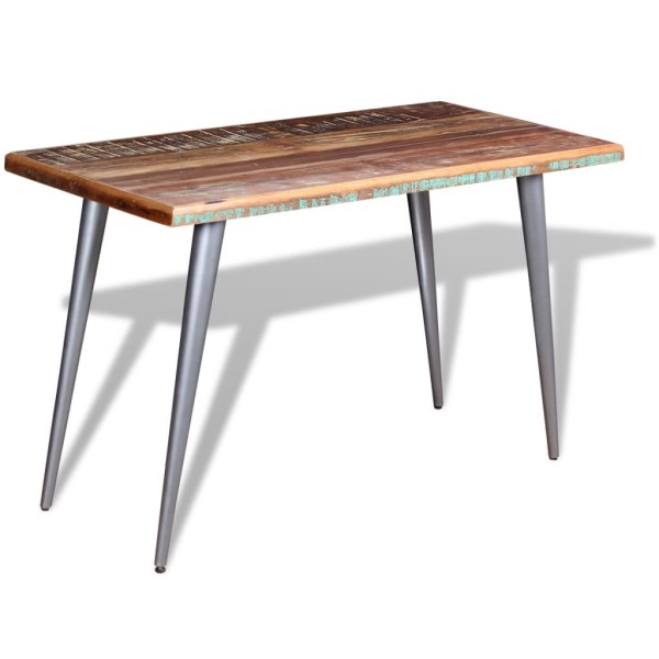 Mesa de comedor madera maciza reciclada 120x60x76 cm