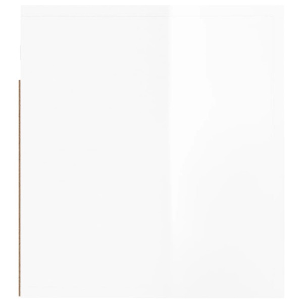 Mesitas de noche de pared 2 uds blanco brillante 50x36x40 cm