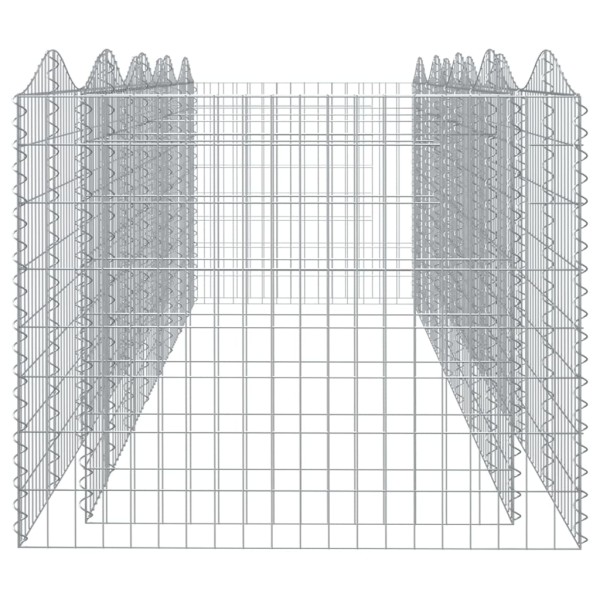 Arriate de gaviones forma arco hierro galvanizado 400x100x100cm