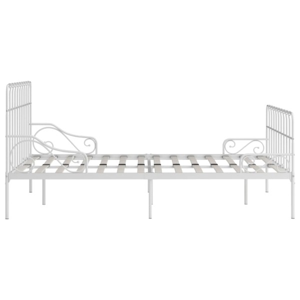 Estructura de cama con somier metal blanco 140x200 cm