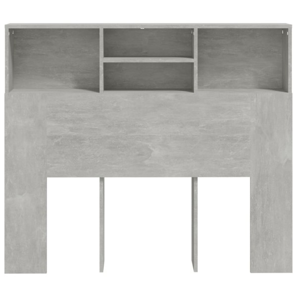 Mueble cabecero gris hormigón 120x19x103,5 cm