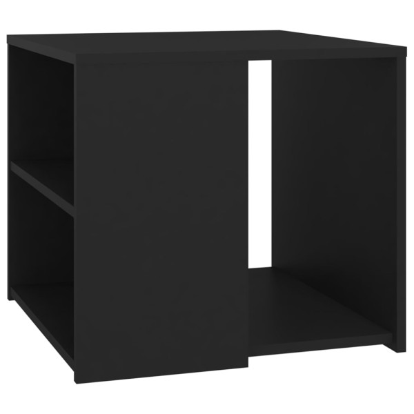 Mesa auxiliar madera contrachapada negro 50x50x45 cm