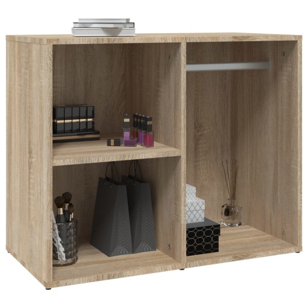 Mueble vestidor madera contrachapada roble Sonoma 80x40x65 cm