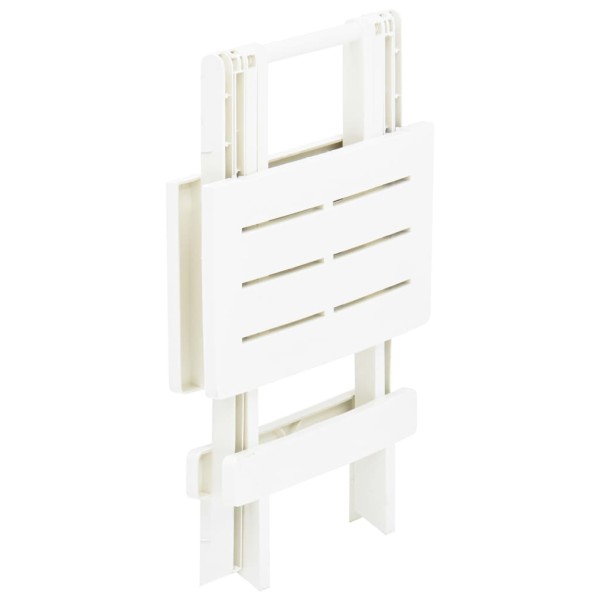 Mesa plegable de jardín plástico blanco 45x43x50 cm