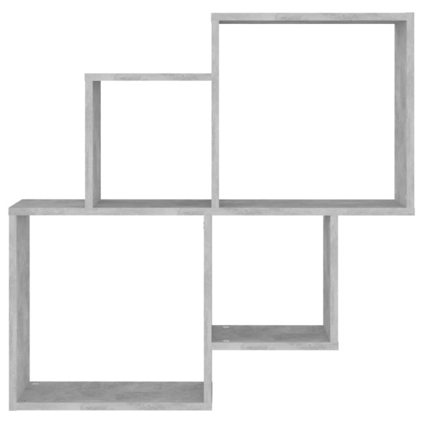 Estante cubo de pared contrachapado gris hormigón 80x15x78,5 cm