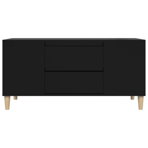 Mueble para TV madera contrachapada negro 102x44,5x50 cm