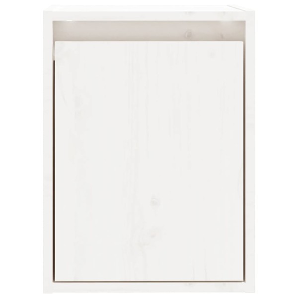 Armario de pared 2 uds madera maciza de pino blanco 30x30x40 cm