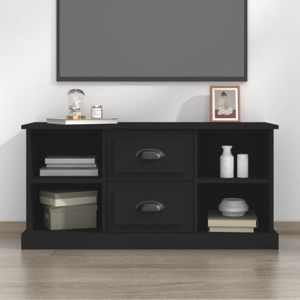 Mueble para TV madera contrachapada negro 99,5x35,5x48 cm