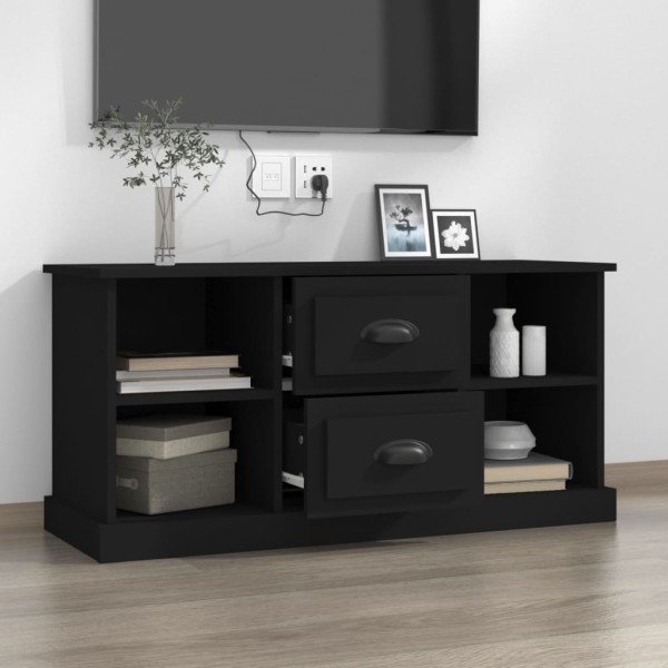 Mueble para TV madera contrachapada negro 99,5x35,5x48 cm