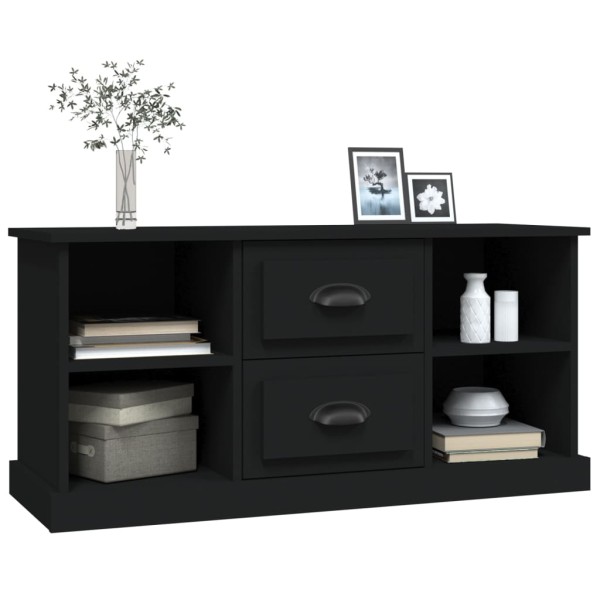 Mueble para TV madera contrachapada negro 99,5x35,5x48 cm