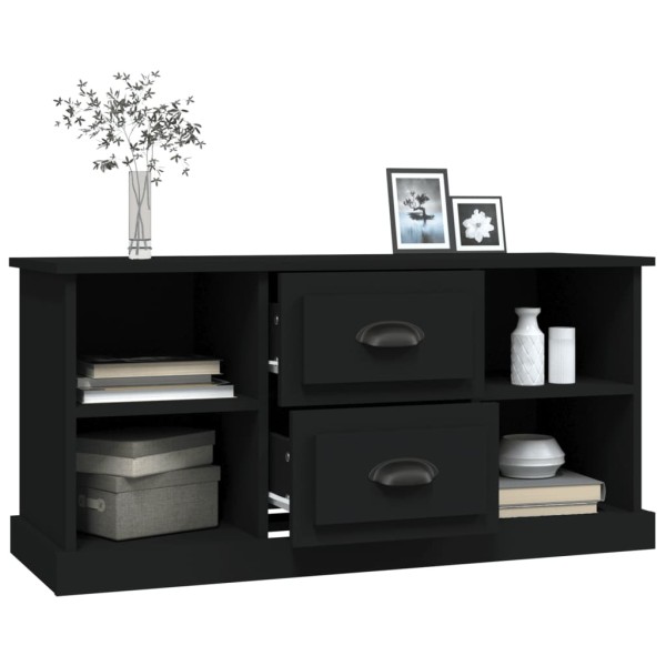 Mueble para TV madera contrachapada negro 99,5x35,5x48 cm