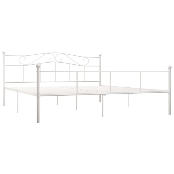 Estructura de cama de metal blanco 180x200 cm