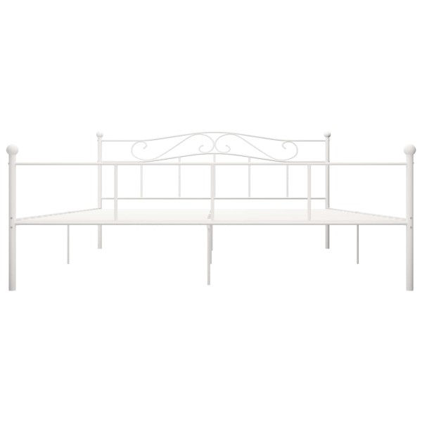 Estructura de cama de metal blanco 180x200 cm