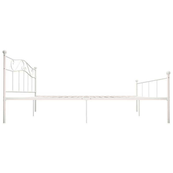 Estructura de cama de metal blanco 180x200 cm