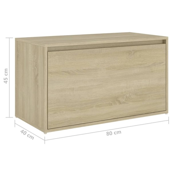 Banco pasillo madera de ingeniería roble Sonoma 80x40x45 cm