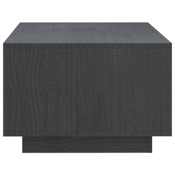 Mesa de centro de madera maciza de pino gris 110x50x33,5 cm