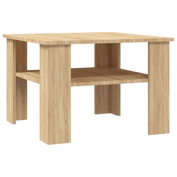 Mesa de centro madera contrachapada roble Sonoma 60x60x42 cm