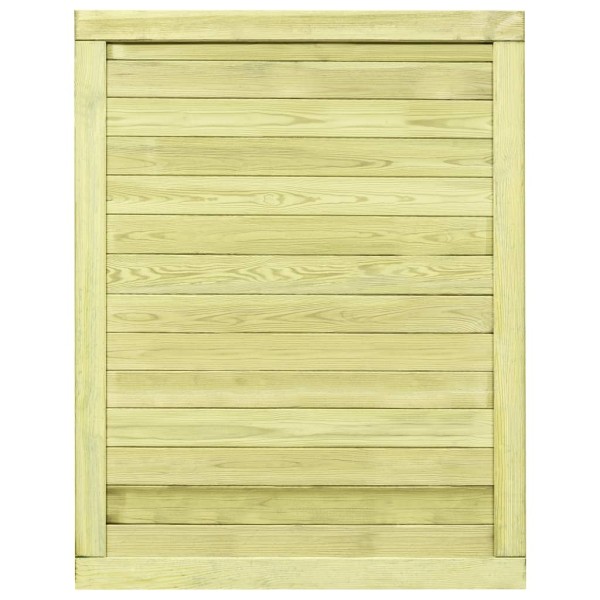 Puerta de valla de jardín madera pino impregnada 125x100 cm