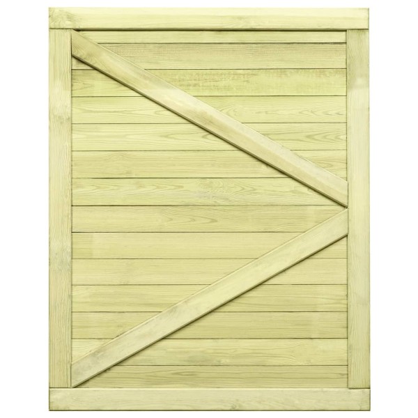 Puerta de valla de jardín madera pino impregnada 125x100 cm