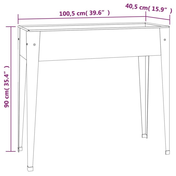 Jardinera de acero galvanizado 100,5x40,5x90 cm