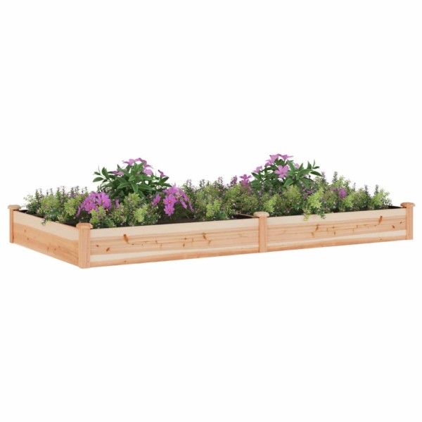 Jardinera arriate con forro madera maciza abeto 240x120x25 cm