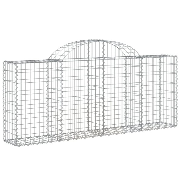 Cesta de gaviones forma arco hierro galvanizado 200x30x80/100cm