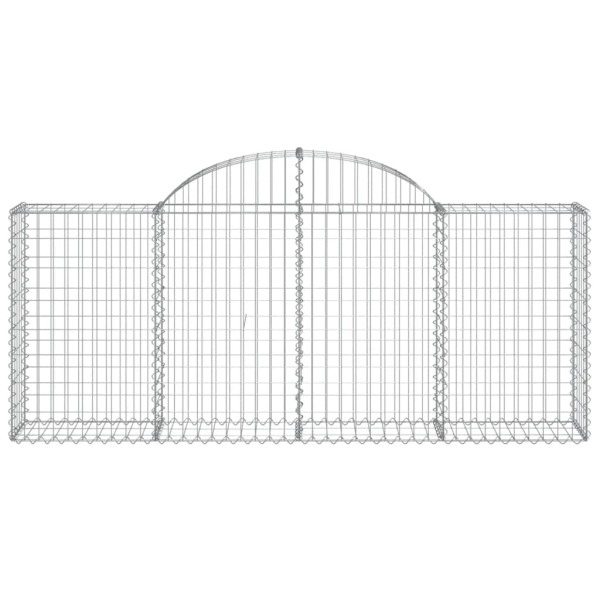 Cesta de gaviones forma arco hierro galvanizado 200x30x80/100cm