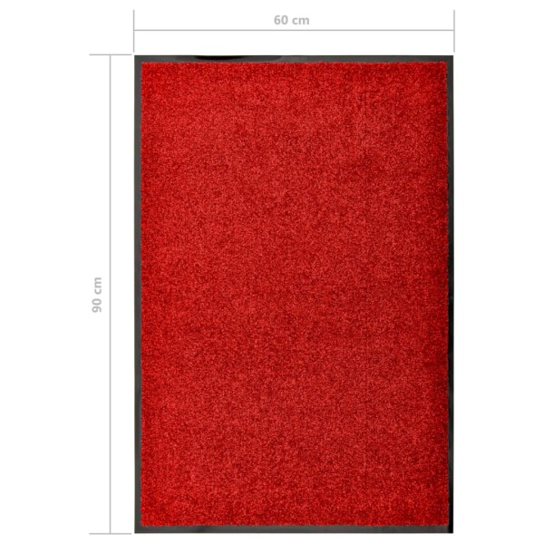 Felpudo lavable rojo 60x90 cm