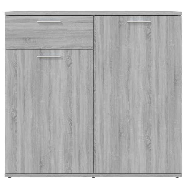 Aparador de madera contrachapada gris Sonoma 80x36x75 cm