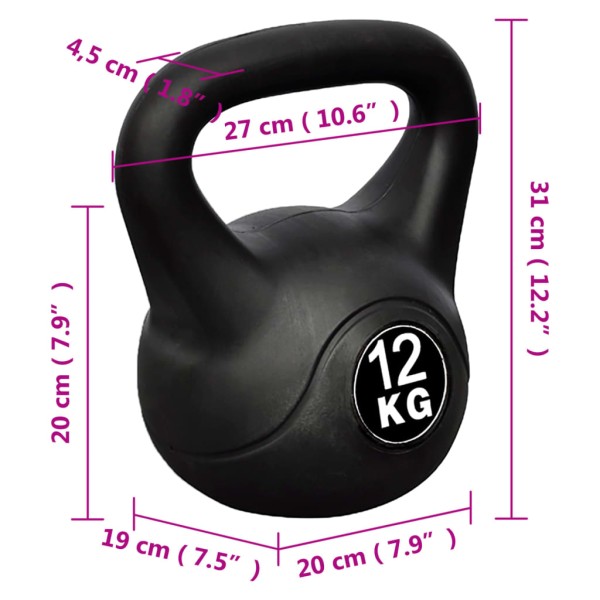 Pesa kettlebell 12 kg