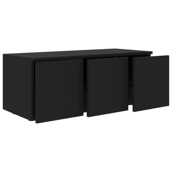 Mueble para TV madera contrachapada negro 80x34x30 cm