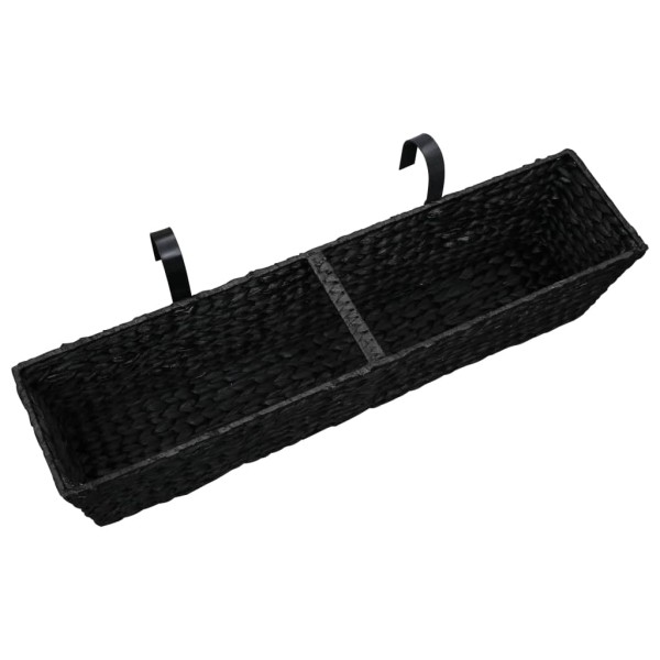 Conjunto de jardineras 2 piezas jacinto de agua negro