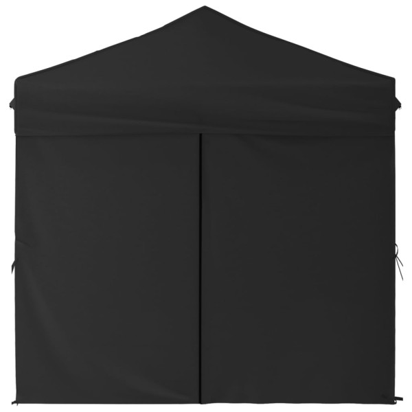 Carpa para fiestas plegable con paredes laterales negro 2x2 m