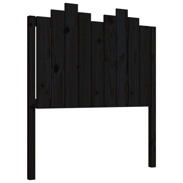 Cabecero de cama madera maciza de pino negro 96x4x110 cm