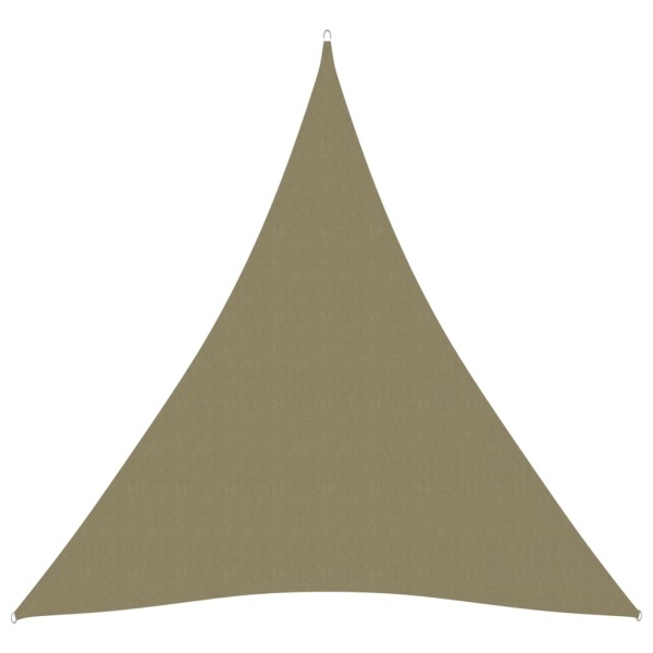 Toldo de vela triangular tela Oxford beige 5x6x6 m