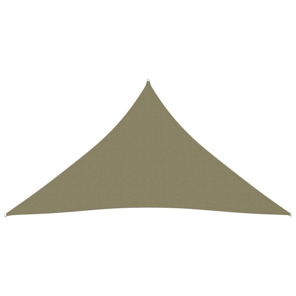 Toldo de vela triangular tela Oxford beige 5x6x6 m