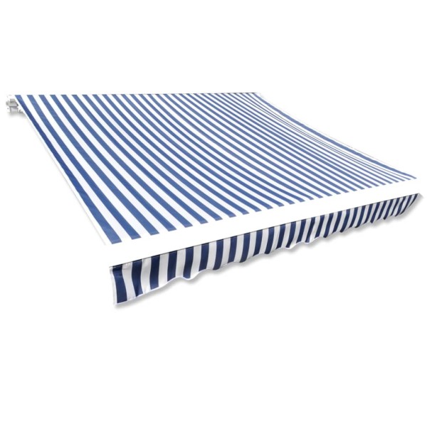 Toldo de lona azul y blanco 450x300 cm