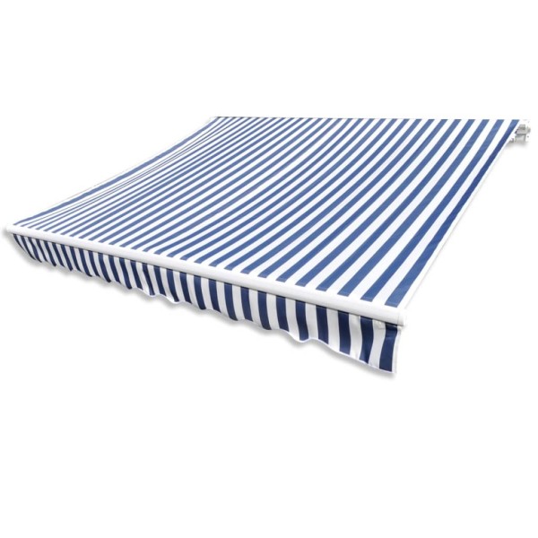 Toldo de lona azul y blanco 450x300 cm