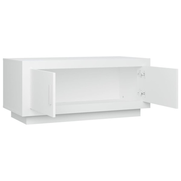 Mesa de centro madera contrachapada blanco 102x50x45 cm