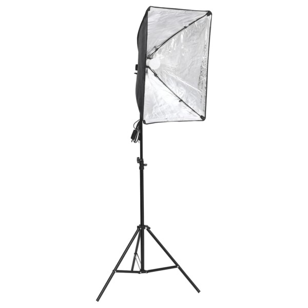 Kit iluminación de estudio fotográfico con fondos y softboxes