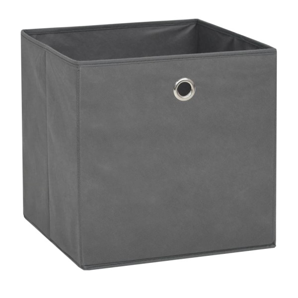 Cajas de almacenaje 10 uds textil no tejido 32x32x32 cm gris