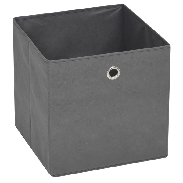 Cajas de almacenaje 10 uds textil no tejido 32x32x32 cm gris