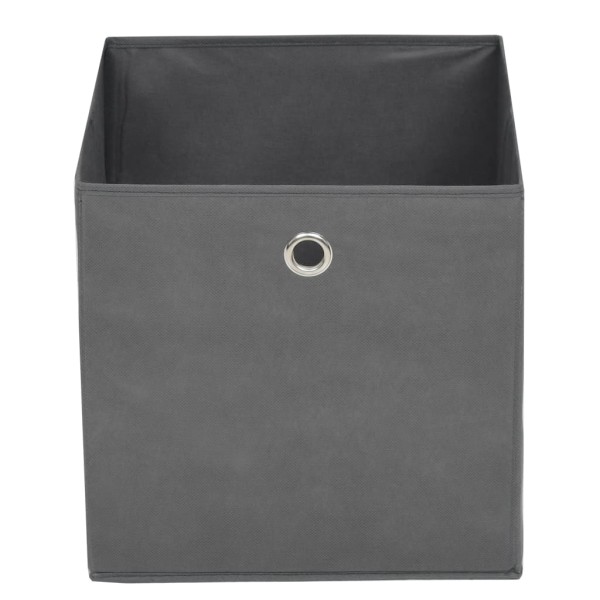 Cajas de almacenaje 10 uds textil no tejido 32x32x32 cm gris