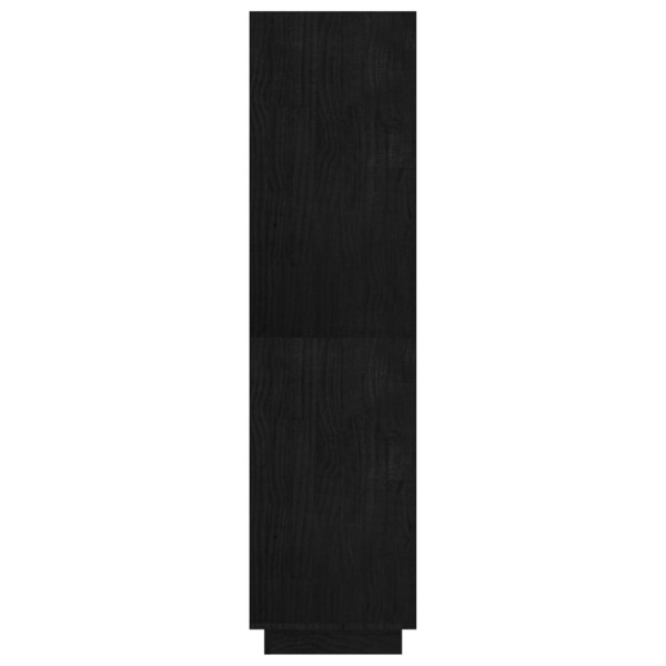 Estantería/divisor de espacios madera pino negro 80x35x135 cm