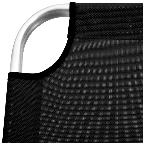 Tumbona plegable alta para mayores aluminio negro