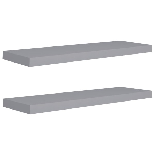 Estantes flotantes de pared 2 uds MDF gris 80x23,5x3,8 cm