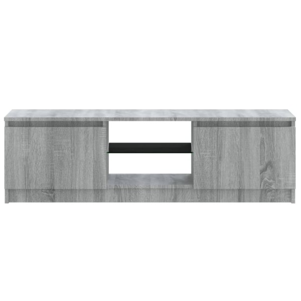 Mueble de TV con luces LED gris Sonoma 120x30x35,5 cm