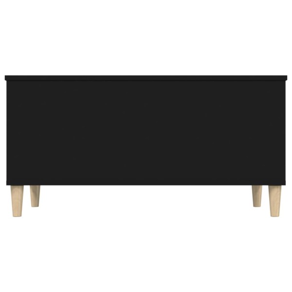 Mesa de centro madera contrachapada negro 90x44,5x45 cm